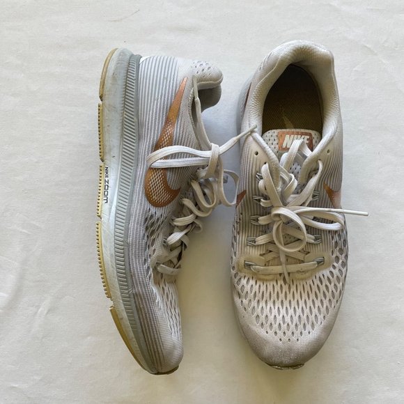 Women's Nike Air Zoom Pegasus 34 White Running Shoes Sneakers size 10 - Picture 2 of 11
